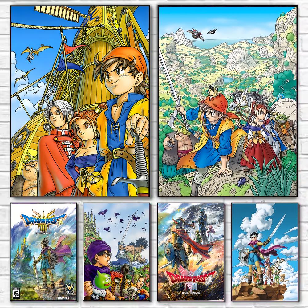 Office Quest - ゲーム「D-Dragon Q-Quest」のポスター。リビング、寝室、書斎、オフィス、カフェ、ご自宅のインテリアに最適な、スタイリッシュな壁掛けアートプリント。モダンなギフトとしても。