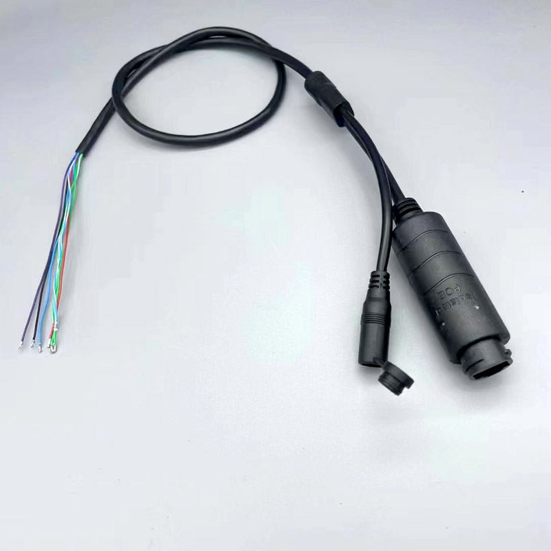 Power Over Ethernet - 内蔵48V POEモジュール CCTVエンドケーブル 絶縁型LAN パワーオーバーイーサネット RJ45+DCポートケーブル