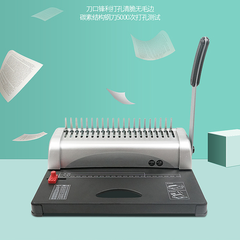 Binding Machine Comb - 新しい製本機、21穴対応、450枚まで対応、100個の3/8インチの綴じ用コーム（背綴じ用）付き。