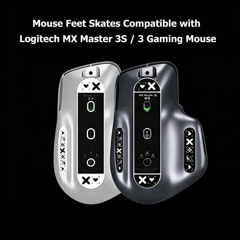 Office Technician - Logitech MX Master 3 / 3S用、2.5D曲面エッジ加工の強化ガラス製マウスソール（交換用パッド）、ゲーミングマウスおよびオフィス用マウスに。