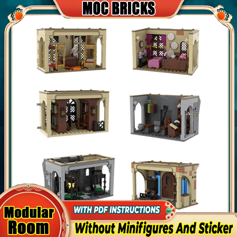 Office Technologies - オフィス寮モジュラー城 - ハウスキッチンライブラリモデルビルディングブロック MOC 要件の部屋建築コレクションおもちゃ