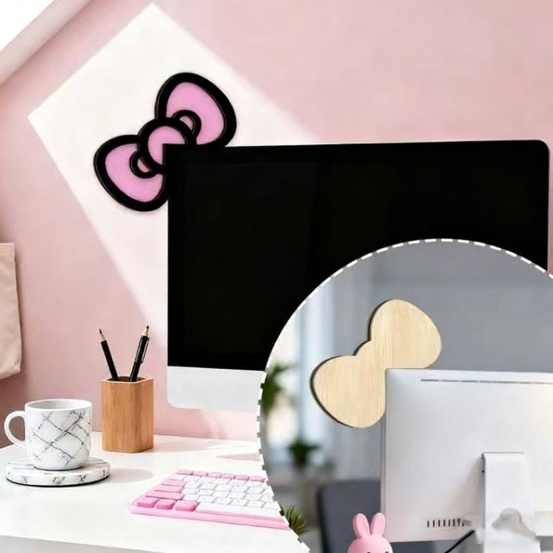 新しい 1/2 個木製ちょう結び PC アクセサリーかわいい - Office Technologies のレビューと価格