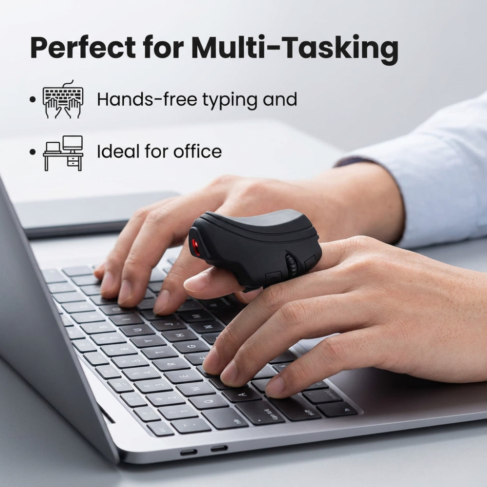 フィンガーリングマウス 1000DPI 簡単操作高効率ワイヤ - Office Technologies のレビューと価格
