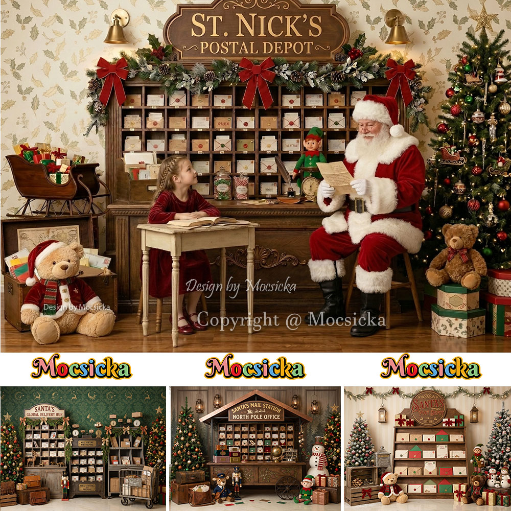 Mocsicka クリスマス北極郵便局背景写真撮影サンタ郵便 - Office Technician のレビューと価格